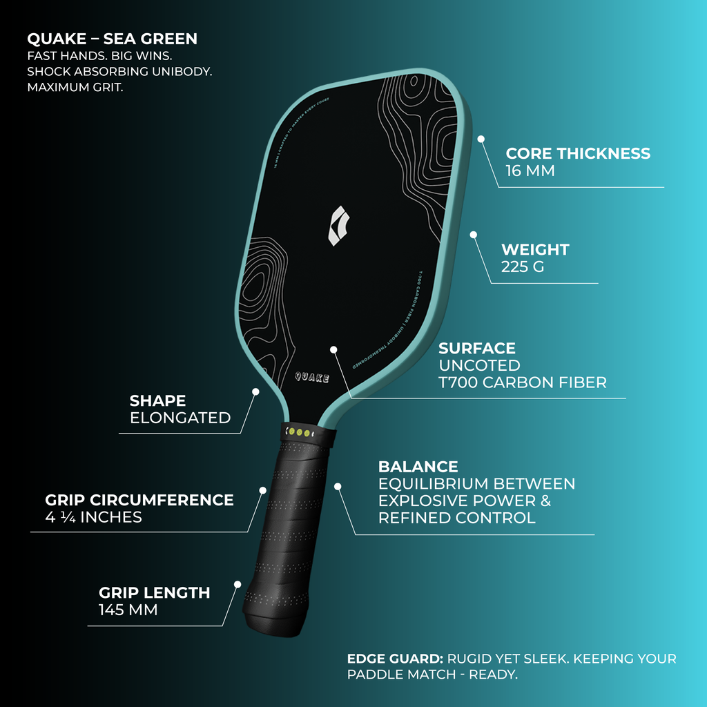Sea green T700 carbon fiber pickleball paddle